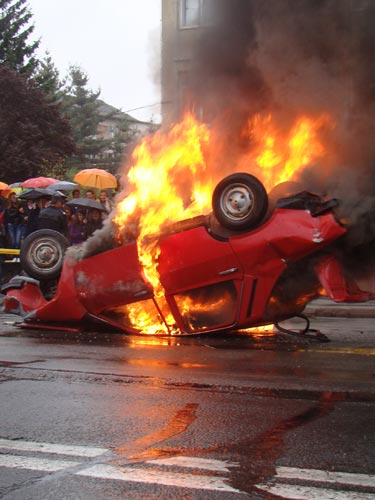 Foto: simulare accident Baia Mare (c) eMaramures.ro